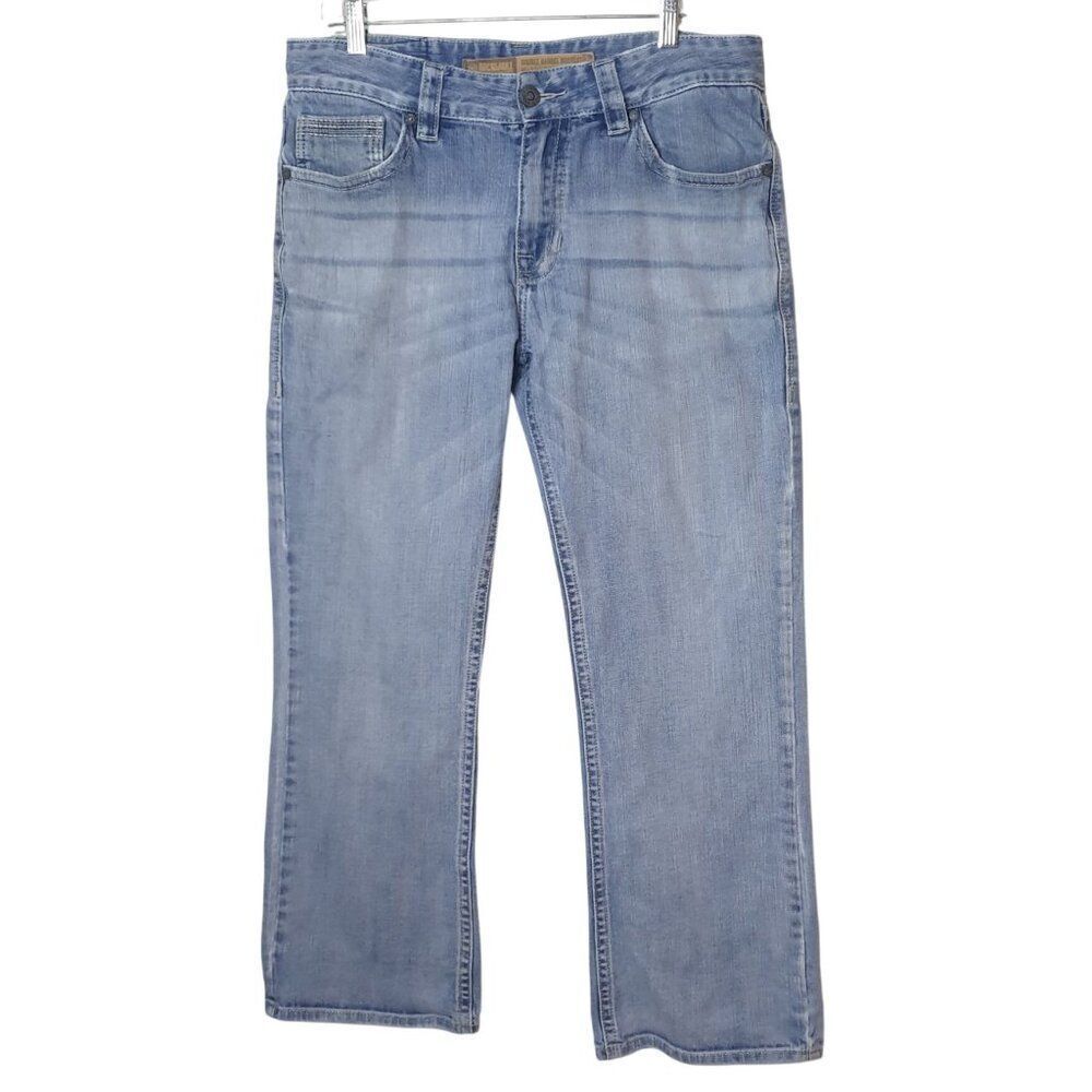 Rock & Roll Mens Denim Bootcut 33x39 Blue Jeans Double Barrel Cowboy Regular